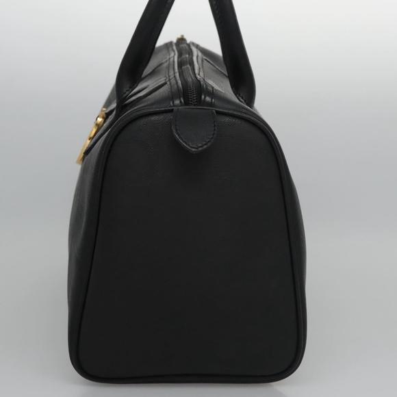 Christian Dior Trotter Canvas Hand Bag PVC Leather Black Auth BD334 - Picture 3 of 16